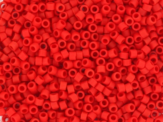 Miyuki Delica Beads Opaque Matte Red, Size 11/0 Color DB 753