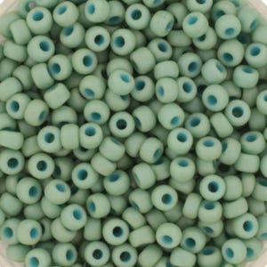 Perline da 10 g Miyuki 8/0, opaco lucido schiuma di mare 2028, perline giapponesi, perline verdi, misura 3 mm, rocailles pastello, Miyuki verde chiaro