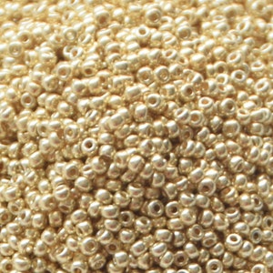 Perline di semi Miyuki da 10 g, galvanizzate duracoat oro pallido, misura 11/0 5101, perline dal Giappone, rocailles rotonde, perline di alta qualità, piccole perline d'oro