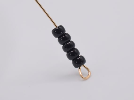 Size 8/0 Miyuki Opaque Black Seed Beads - Color 8-401, Miyuki Jet Black  8/0, 2040 (15g)