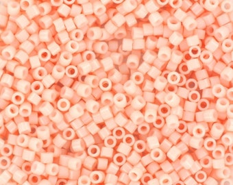 Miyuki Delica opak pastell rosa, 5g 11/0 Farbe DB 1493, zylindrische Perlen, Miyuki Delica DB1493, Miyuki Delica hellrosa, hell Lachsfarbe