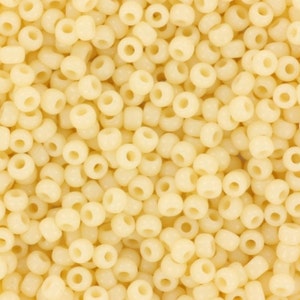 Perline Miyuki da 10 g, 11/0, crema scuro opaco 492, perline giapponesi, perline bianco sporco, misura 11,2 mm, rocailles avorio, giallo chiaro, perline beige