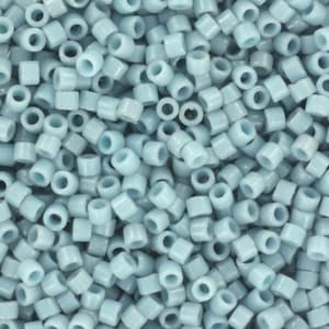 Miyuki Delica beads duracoat opaque moody blue, 5g 11/0 DB2129, cylindrical beads, light blue Miyuki, DB 2129, Delica opaque blue