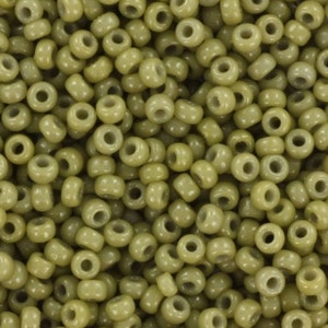 Perline di semi Miyuki 11/0, duracoat opaco verde cactus 4474 10g, perline giapponesi, perline verdi 2 mm, perline di vetro verde