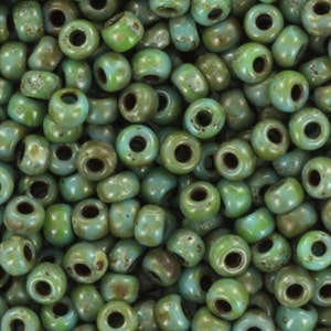 Perline di semi Miyuki da 10 g, 8/0, blu turchese picasso opaco 4514, perline giapponesi, misura 3 mm, blu marmorizzato, rocailles rotonde, forniture per bigiotteria fai da te