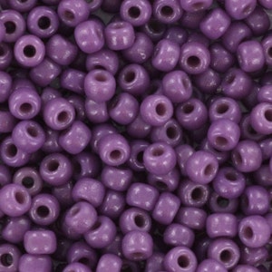 10g Miyuki seed beads 8/0, duracoat opaque dark orchid purple 4489, japanese beads, dark purple beads, size 3mm, violet round rocailles