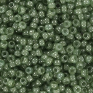 10g Miyuki seed beads 11/0, ceylon translucent sage 2375, japanese beads high quality, transparent green rocailles, size 2mm