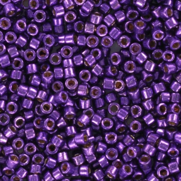 Miyuki Delica beads duracoat galvanized purple orchid, 5g 11/0 DB 2508, Miyuki Delica purple, dark violet, japanese beads, Seed beads