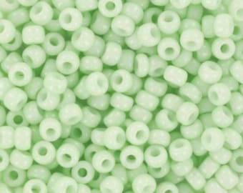 Perline Miyuki da 10 g 8/0, opache, verde menta chiaro 3318, perline giapponesi di alta qualità, perline di colore verde, misura 3 mm, rocailles verde pastello