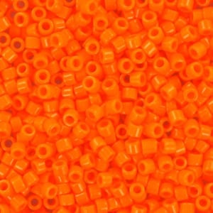 Miyuki Delica beads opaque mandarin, 5g size 11/0 color DB1133, Japanese beads, cylindrical beads, Miyuki Delica orange, Miyuki DB 1133