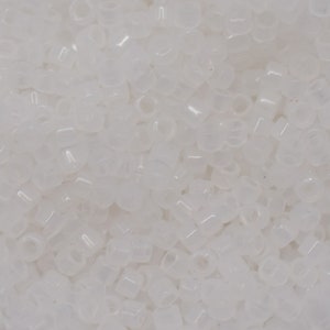 Miyuki Delica beads opal white, milky white, color DB 0220, 5g size 11/0, japanese beads, Miyuki DB-220, cylindrical beads