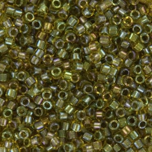 Miyuki Delica Farbeinzug Limetten grün, 5g 11/0 DB2377, Perlen für Schmuckherstellung, japanische zylindrische Perlen, Miyuki limettengrün