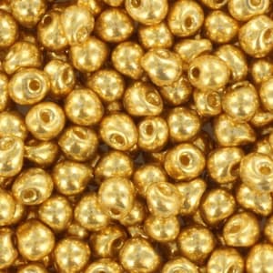10g gocce Miyuki 3,4 mm, oro galvanizzato duracoat, colore 4202, perline dal Giappone, perline a forma di goccia