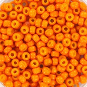 10g Miyuki seed beads 8/0, duracoat opaque kumquat 4454, japanese beads, color orange beads, size 8 3mm, rocailles, Miyuki orange beads