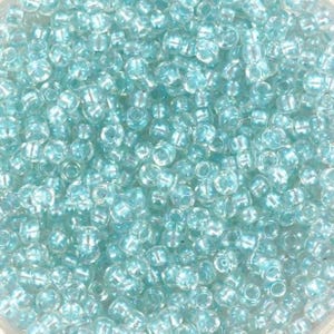 Perline di semi Miyuki da 10 g 11/0, fantasia con fodera morbida color acquamarina 3638, perline giapponesi, perline blu turchese, misura 2 mm, perline dai colori vivaci, perlina blu Miyuki