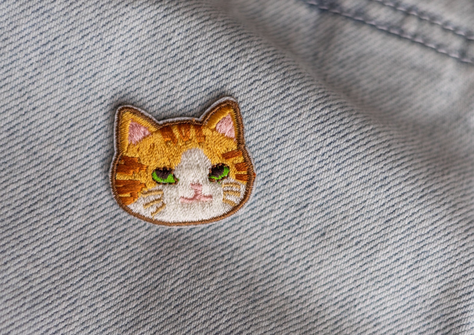 Cat Iron on Patch Funny Animal Sew on Badge DIY Cute Etsy UK