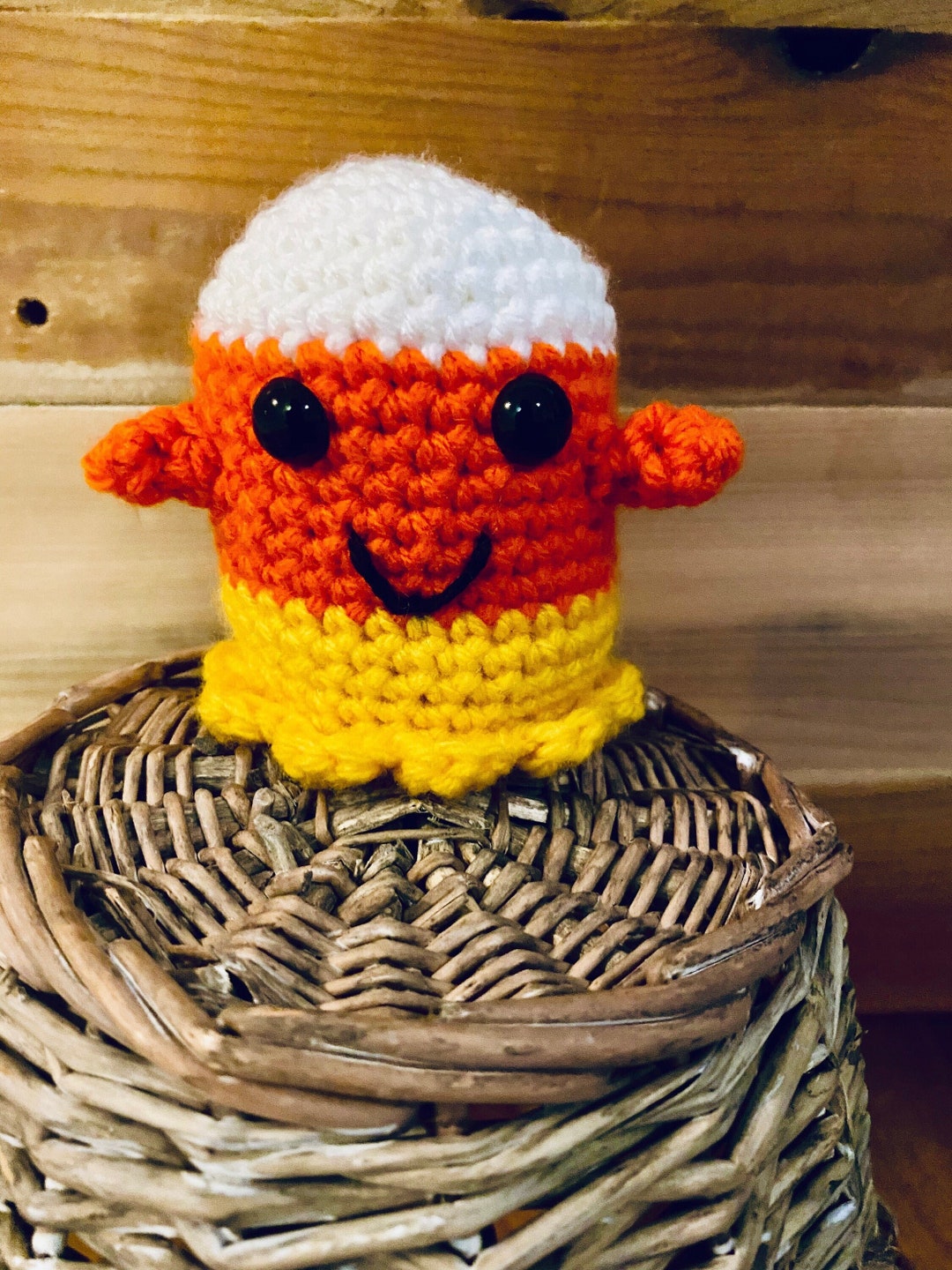 Crochet Candy Corn Ghost Pattern L PATTERN ONLY L Halloween L Decor and ...
