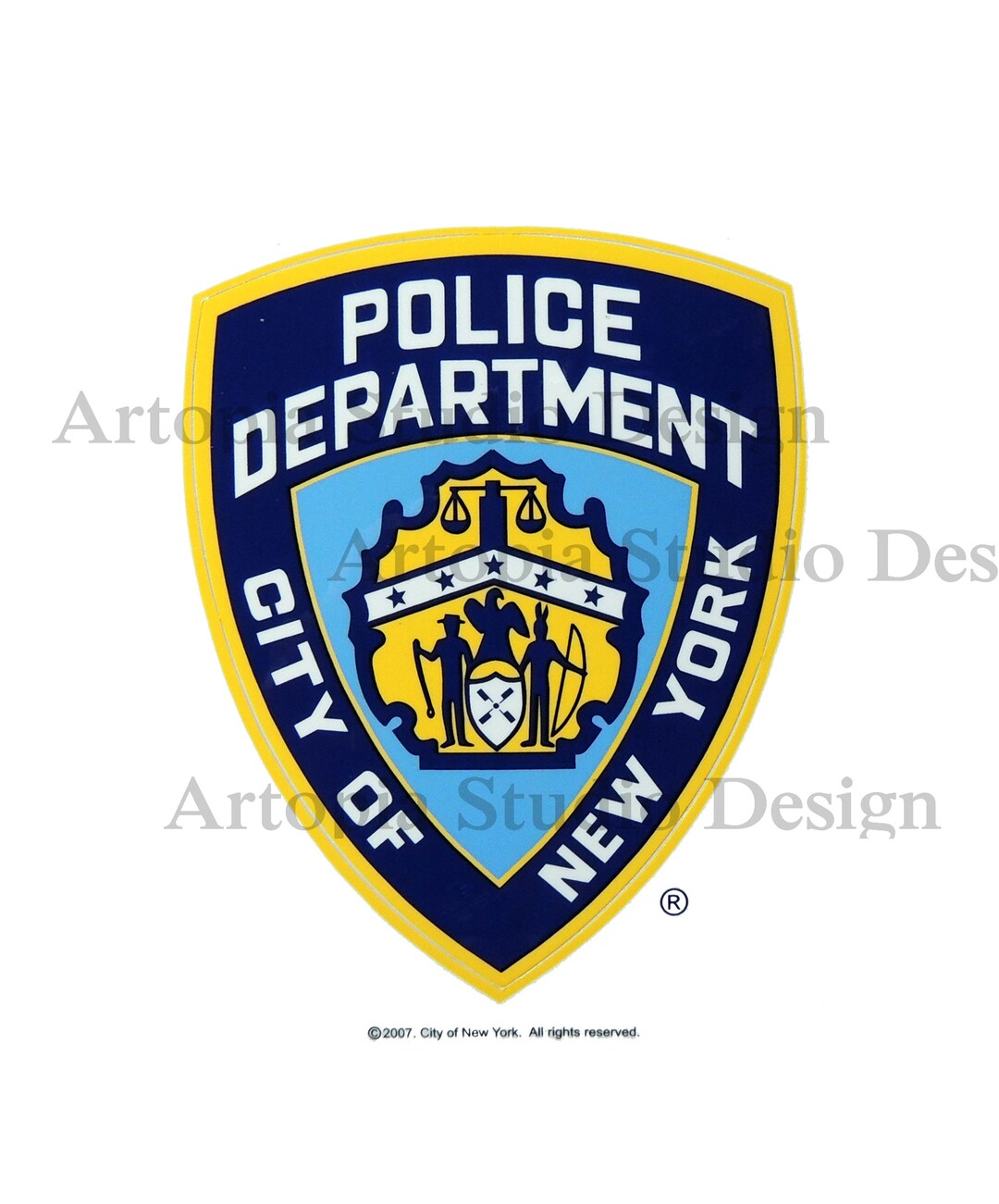 OFFICIALLY LICENSED NYPD Shield Bumper Sticker for Car Bumper, Notebook