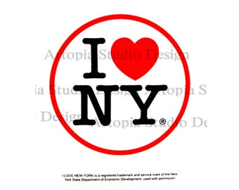 I Love NY vinyl sticker decal New York State car laptop I Love NY vinyl sticker decal New York State car laptop