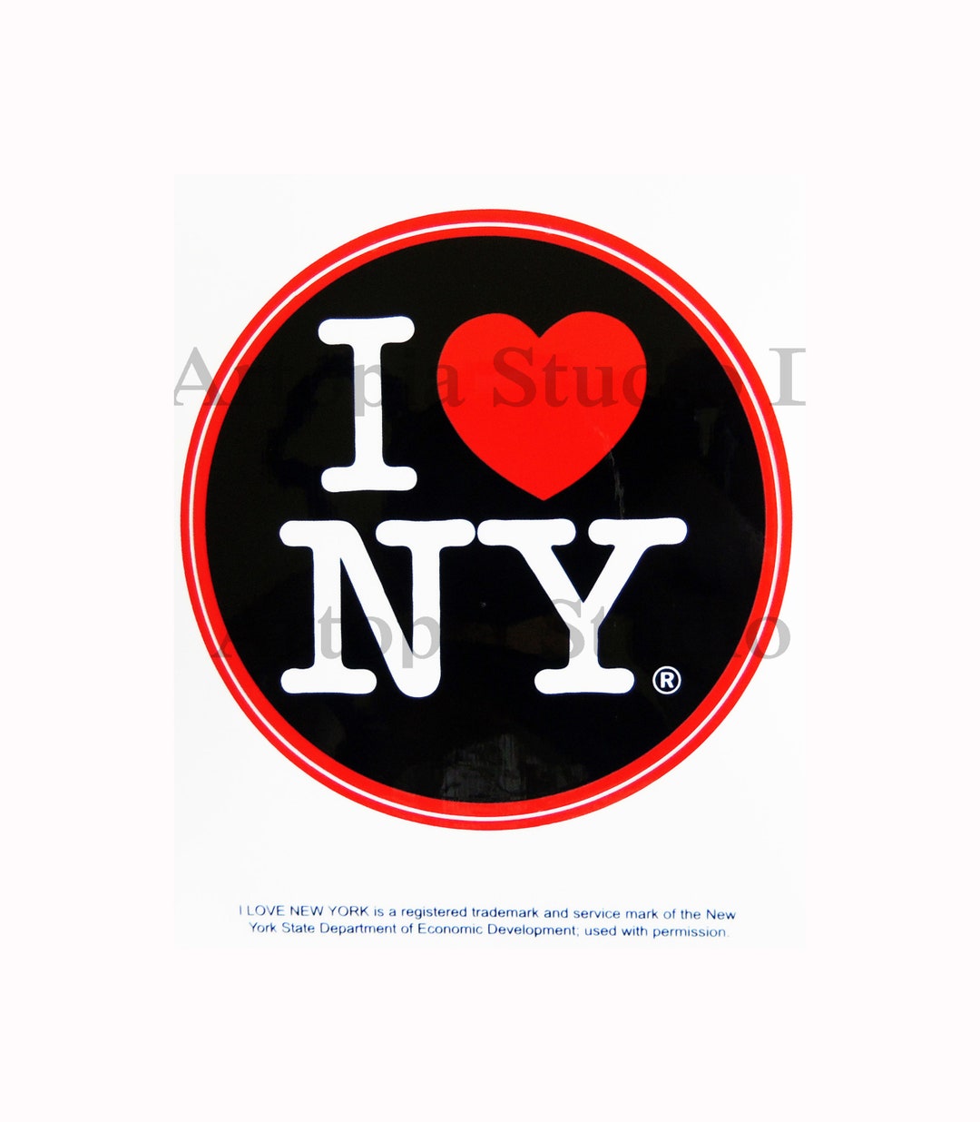 Officially Licensed I Love NY Round Black Iron-on Patch W/adhesive, for  Jean, Pants, Backpack, Shirts, Hoodie,hologram,2.5 Inch Diameter 