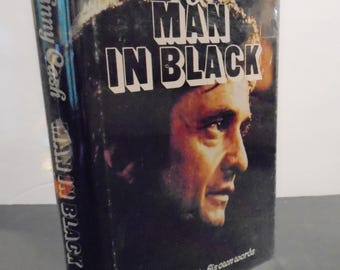 Johnny Cash The Man in Black gesigneerd boek Nashville singer-songwriter 1976 gratis verzending