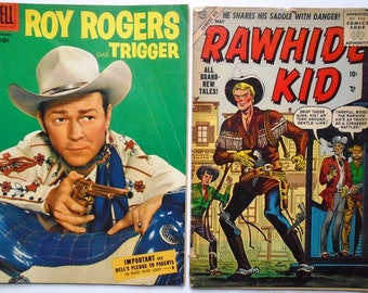 Vintage Roy Rogers and Rawhide Kid Comic Books 1955