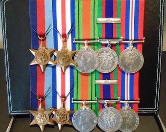 Vintage Canadian 1930-1945 Medals (2 Sets) Silver, Free Worldwide Shipping