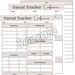 Parent Teacher Conference Forms| Editable Progress Report Template - Etsy