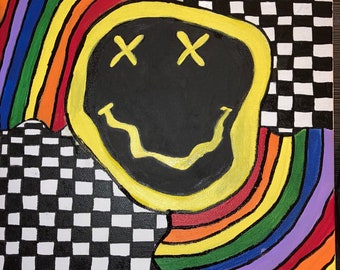 Trippy Smiley Face Etsy