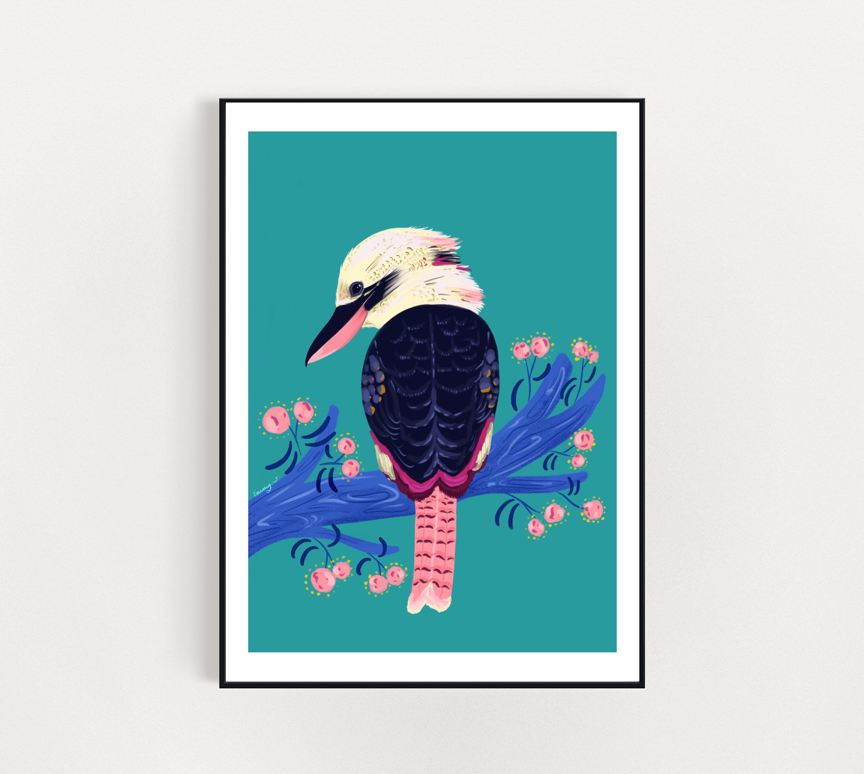Australischer Kookaburra Kunstdruck: Vogel auf Baum (Digitaler Download) -  Etsy.de