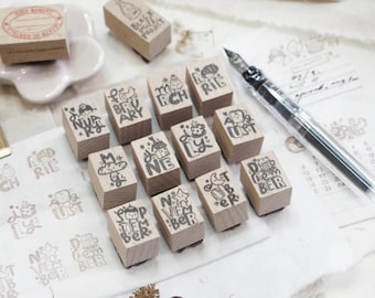 Black Milk Project - This Moment Month Set Rubber Stamps