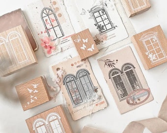 Journal Pages Window Series Rubber Stamps