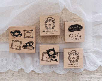NEW Eileen Tai - Good Night Series Rubber Stamps
