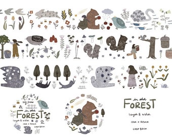 Ivy Snow In the Forest Matte PET Tape 4 cm