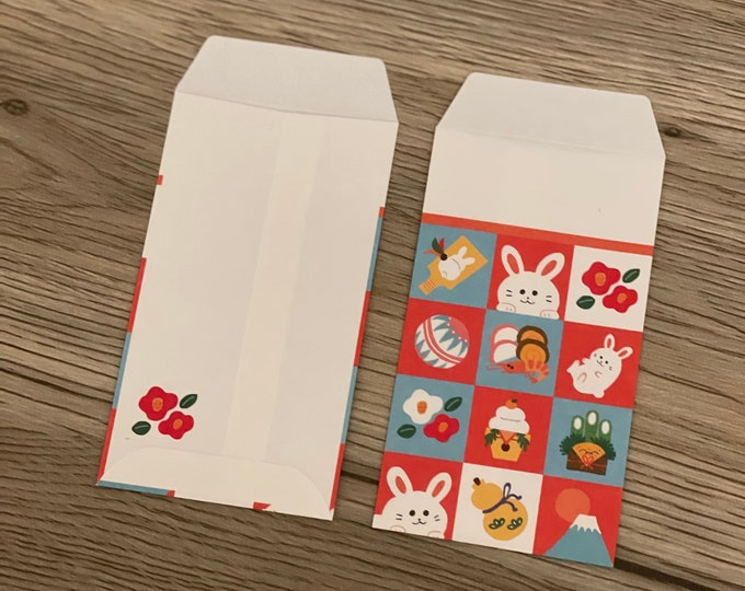 Paper Envelope Diy Rabbit Japanese Paper Year of the Rabbit Mini Envelopes - Etsy