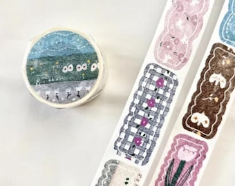 Pion Ribbon Washi Texture with Backing Tape - 2.5 cm