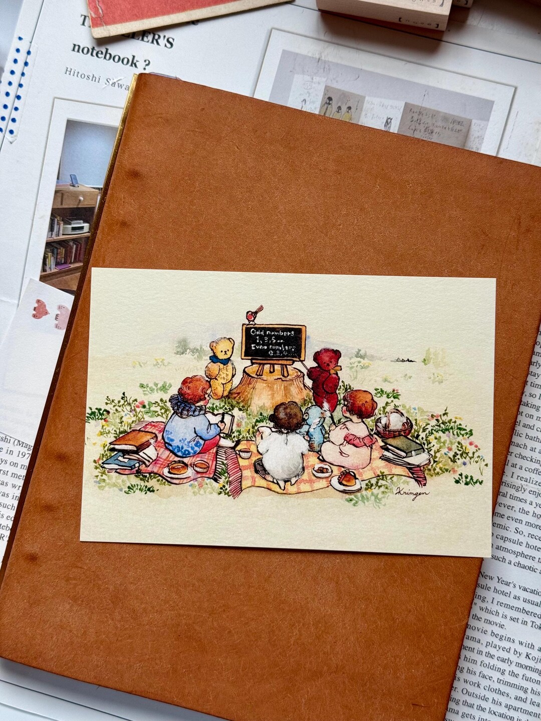 New! Krimgen Three Kids Learning Postcard #24k-07 - Etsy