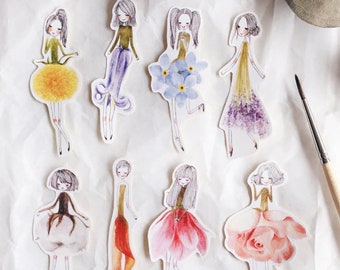 Ms Bulat - Flower Girls Stickers