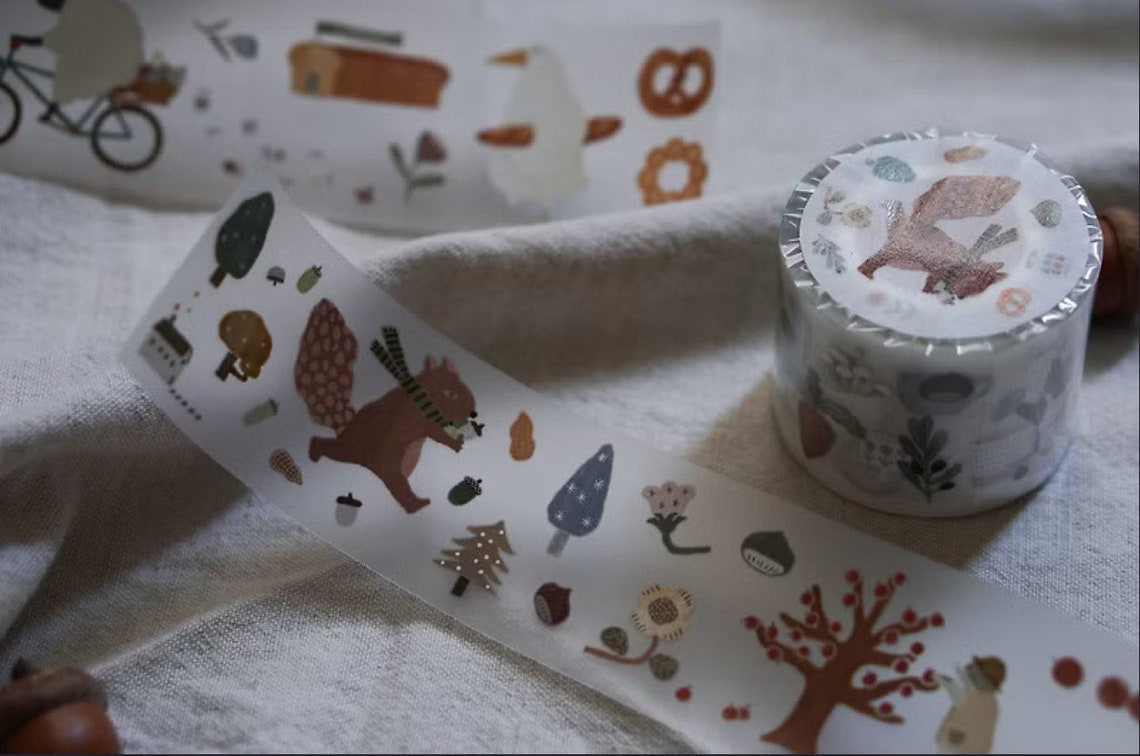 Ivy Snow Matte PET Tape - The Forest Kitchen (4cm)