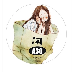 NIEUW - Ding Ding A30 Free Time Dumpling Girls Kiss Cut Matte PET - 4,5 cm