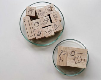 New! SOM x Wenyea’s illustration : Celebrate Everyday Tools Rubber Stamps