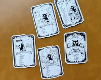 NEW Neverland Studio - Black Cat Archives Stickers Pack