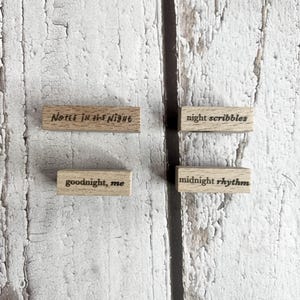 New! Black Milk Project - Notes in the Night Words Rubber Stamps