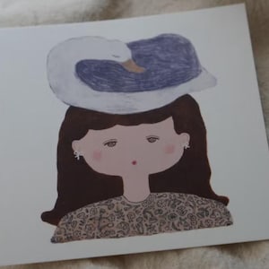 Nouveau ! Ivy Snow - Carte postale permanente de cygne