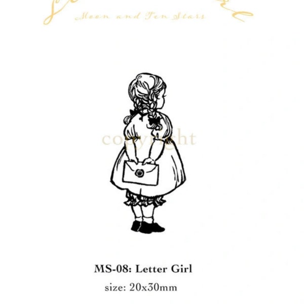 New! Krimgen - Letter Girl Stamp #MS-08