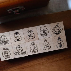 ¡Nuevo! Sellos de goma de Eileen Tai - Osos Gourmet