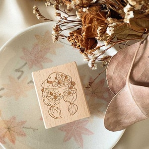 Sho Little Happiness - Summer Hat Rubber Stamp