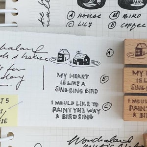 Timbres de la série Maison et mots Kurukynki