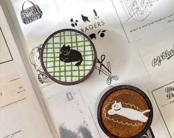 NEW Pion Cat on Rug Washi Tapes