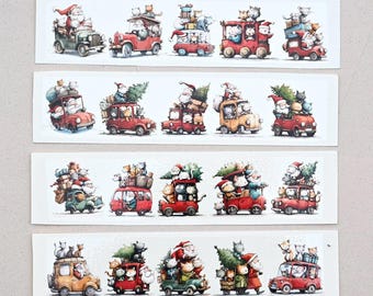 Neverland Studio - Meowy Christmas Express Glossy PET Tapes - 5.5 cm